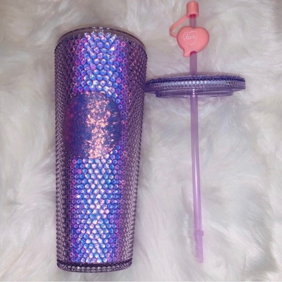Starbucks China Purple Bling Cup Studded Iridescent Tumbler Venti 24oz Overseas - Picture 9 of 10